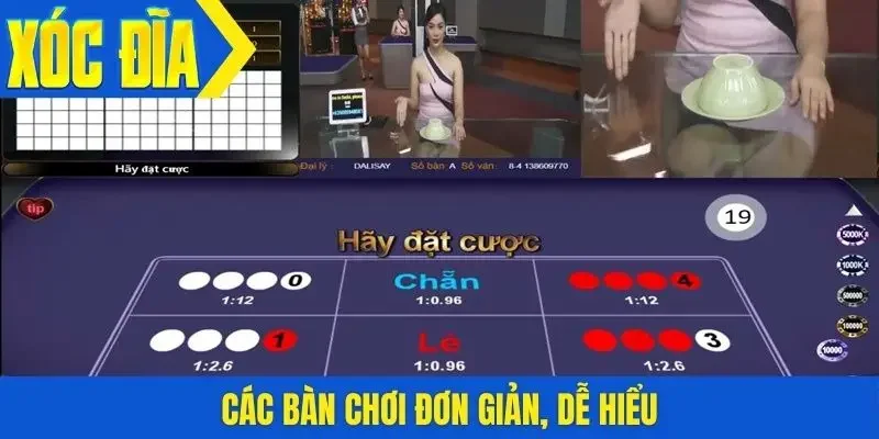 Các bàn chơi đơn giản, dễ hiểu