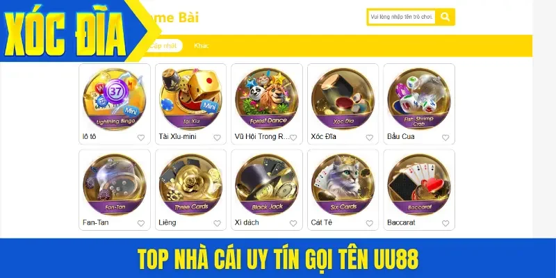 Top nhà cái uy tín gọi tên UU88